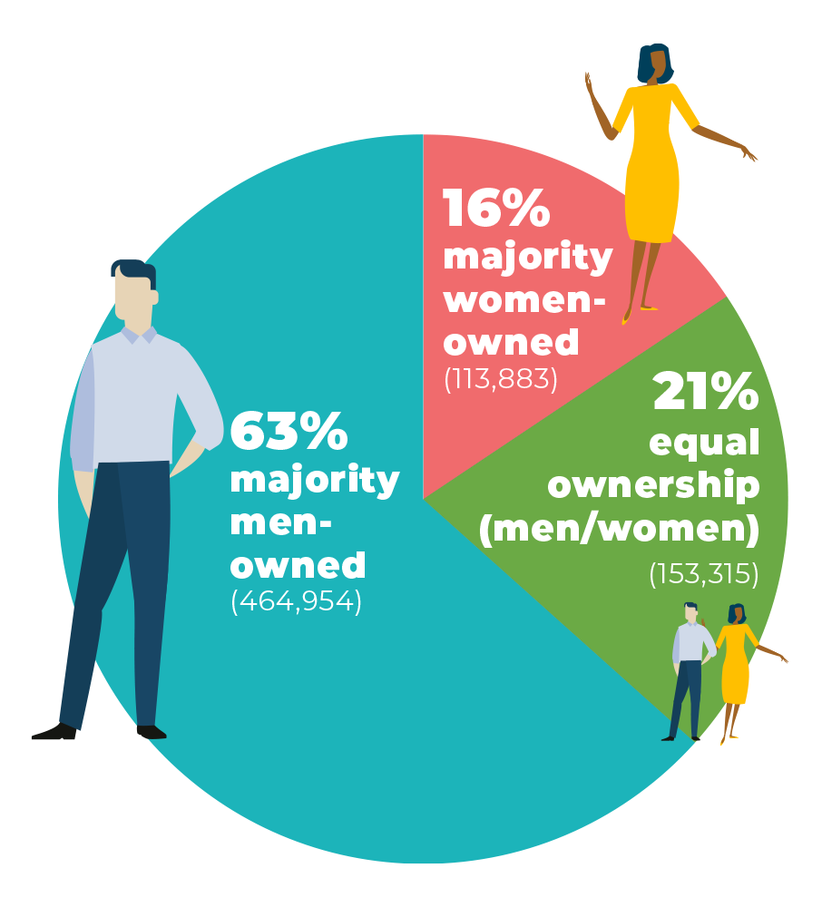 graphic explaining the ownership percentage of canadian companies