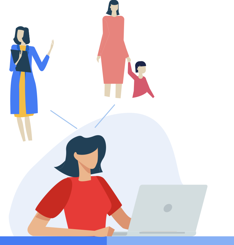 Illustration of women with different entrepreneurial image