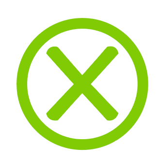 x in a circle icon